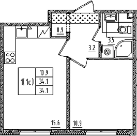 Купить квартиру в новостройках на улице Товарищеский проспект в Санкт-Петербурге. Вариант № 6610063, 0, площадь -  квм, цена 9915222 рублей