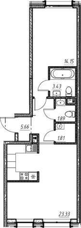 Купить двухкомнатную квартиру у метро Шушары в Санкт-Петербурге. Вариант № 9154497, 0, площадь -  квм, цена 8098748 рублей