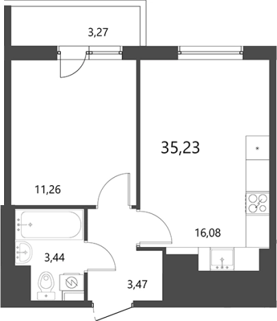 Купить двухкомнатную квартиру в новостройках у метро Девяткино в Ленинградской области. Вариант № 9142516, 0, площадь -  квм, цена 5285627 рублей
