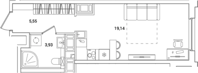 Купить Студию в ЖК OKLA в Санкт-Петербурге. Вариант № 8162928, 0, площадь -  квм, цена 6645564 рублей