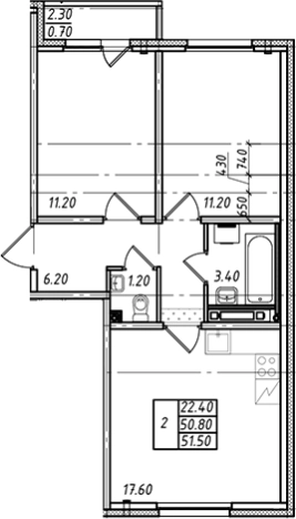 Купить трехкомнатную квартиру в ЖК Ржевский парк в Ленинградской области. Вариант № 7599827, 0, площадь -  квм, цена 7972663 рублей