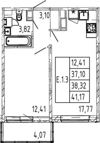 Купить двухкомнатную квартиру в Ленинградской области. Вариант № 74469, 0, площадь -  квм, цена 7943888 рублей