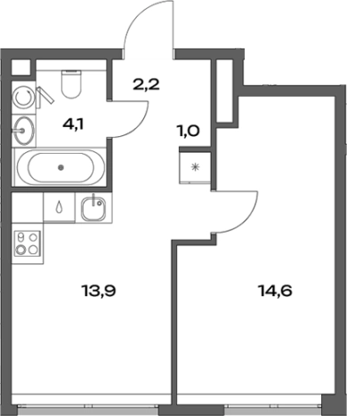 Купить квартиру в ЖК Акценты в Москве. Вариант № 136892, 0, площадь -  квм, цена 10485516 рублей