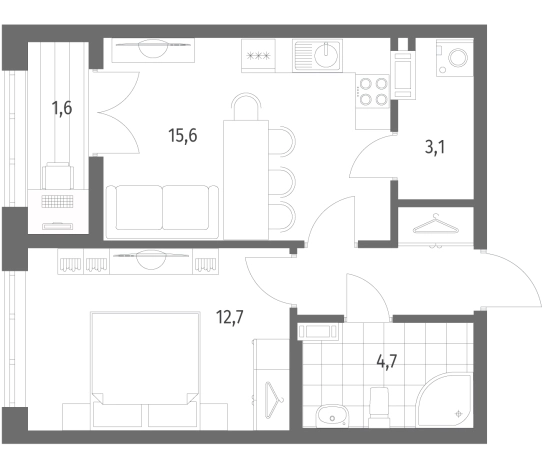 Купить однокомнатную квартиру в новостройках на улице бульвар Белых Ночей в Ленинградской области. Вариант № 5551883, 0, площадь -  квм, цена 7239000 рублей