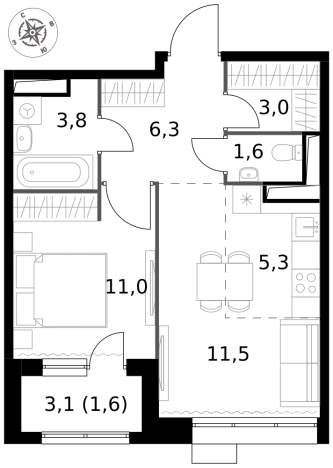 Купить двухкомнатную квартиру у метро Саларьево в Москве. Вариант № 9693166, 0, площадь -  квм, цена 19099710 рублей