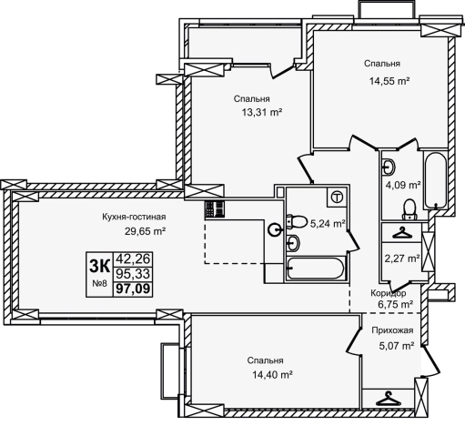 Купить пятикомнатную квартиру в Нижегородской области. Вариант № 9324962, 0, площадь -  квм, цена 15100000 рублей
