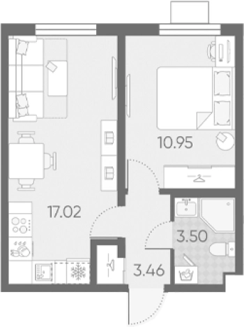 Купить двухкомнатную квартиру в новостройках в ЖК Морская миля в Санкт-Петербурге. Вариант № 6891104, 0, площадь -  квм, цена 9349014 рублей