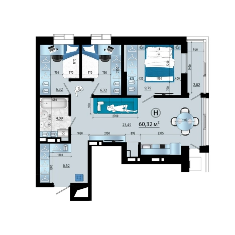 Купить трехкомнатную квартиру в районе Ленинский в Владивостоке. Вариант № 6057085, 0, площадь -  квм, цена 13470400 рублей