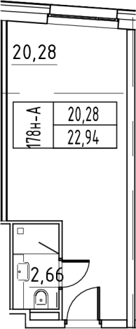 Купить Студию у метро Московская в Санкт-Петербурге. Вариант № 4037431, 0, площадь -  квм, цена 6308500 рублей