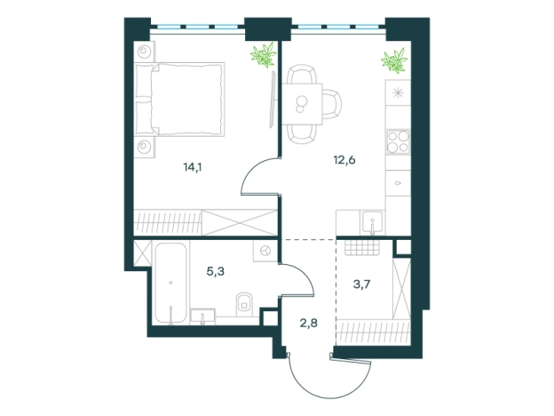 Купить однокомнатную квартиру в районе Печатники в Москве. Вариант № 10265265, 0, площадь -  квм, цена 24750363 рублей
