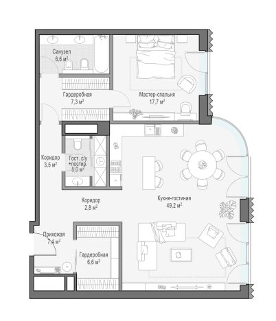 Купить квартиру в районе Якиманка в Москве. Вариант № 117000, 0, площадь -  квм, цена 284600000 рублей