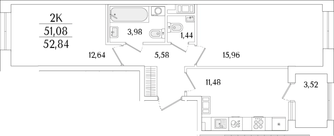 Купить двухкомнатную квартиру в новостройках в ЖК Гранат в Санкт-Петербурге. Вариант № 6257887, 0, площадь -  квм, цена 16763249 рублей
