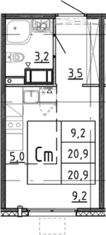 Купить квартиру в новостройках в ЖК Ручьи 2 в Санкт-Петербурге. Вариант № 7604649, 0, площадь -  квм, цена 4176238 рублей