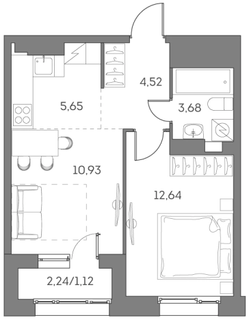 Купить однокомнатную квартиру в ЮВАО в Москве. Вариант № 3986938, 0, площадь -  квм, цена 18713356 рублей