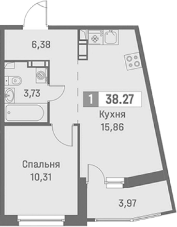 Купить двухкомнатную квартиру на улице Большой проспект в Всеволожске. Вариант № 9099872, 0, площадь -  квм, цена 7958615 рублей