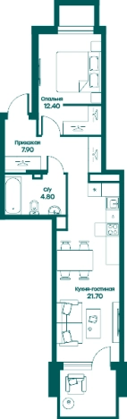 Купить двухкомнатную квартиру в Одинцове. Вариант № 83867, 0, площадь -  квм, цена 8917770 рублей