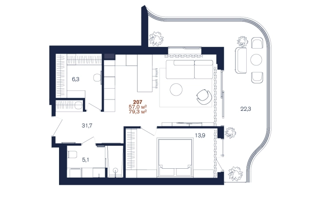 Купить квартиру в ЖК EVOPART BY BENEFIT SOCHI CENTER в Сочи. Вариант № 2875699, 0, площадь -  квм, цена 111020000 рублей