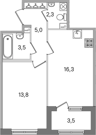 Купить двухкомнатную квартиру в новостройках в ЖК Дубровский в Санкт-Петербурге. Вариант № 6608228, 0, площадь -  квм, цена 9938700 рублей