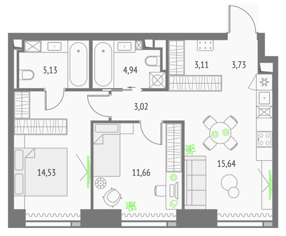 Купить квартиру в новостройках в районе Бутырский в Москве. Вариант № 152146, 0, площадь -  квм, цена 34785228 рублей
