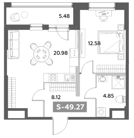 Купить двухкомнатную квартиру в новостройках у метро Звёздная в Санкт-Петербурге. Вариант № 6217080, 0, площадь -  квм, цена 17632740 рублей