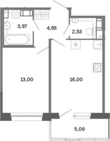 Купить квартиру в новостройках в ЖК Дом на Курской в Санкт-Петербурге. Вариант № 6260369, 0, площадь -  квм, цена 19332225 рублей