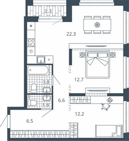 Купить квартиру в новостройках в ЖК Жилой комплекс "Scala city" в Пензе. Вариант № 134477, 0, площадь -  квм, цена 11946400 рублей