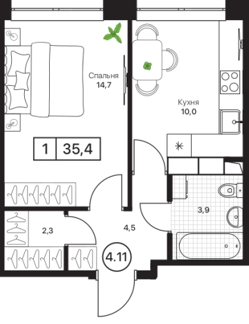 Купить квартиру в ЖК Пушкино Град в Пушкине. Вариант № 10354389, 0, площадь -  квм, цена 7717200 рублей