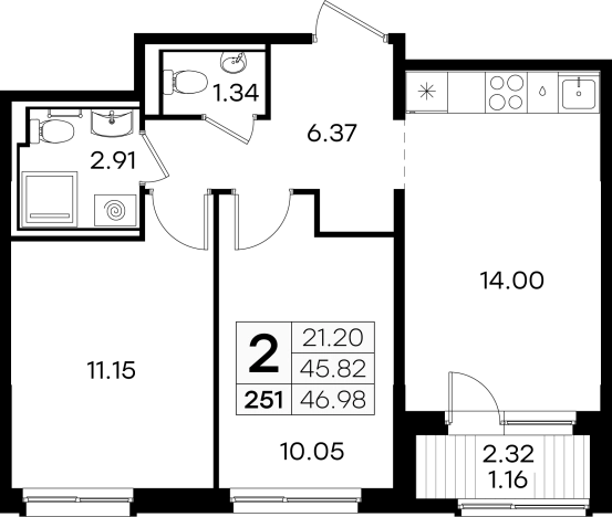 Купить квартиру в ЖК GloraX Новинки в Нижегородской области. Вариант № 137436, 0, площадь -  квм, цена 6029999 рублей