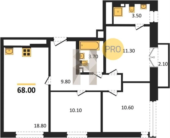 Купить трехкомнатную квартиру в Удмуртской Республике. Вариант № 64658, 0, площадь -  квм, цена 4820000 рублей