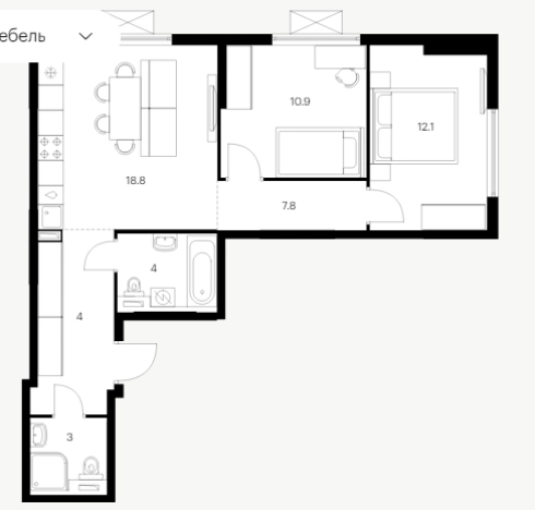 Купить двухкомнатную квартиру в ЖК Савин Парк в Нижегородской области. Вариант № 2775166, 0, площадь -  квм, цена 8077980 рублей