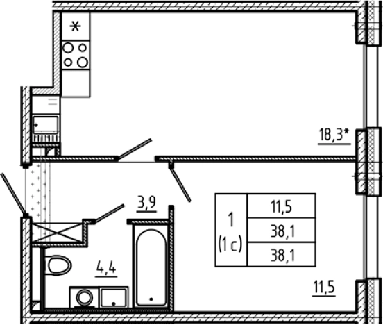 Купить двухкомнатную квартиру в новостройках в ЖК Большая Охта в Санкт-Петербурге. Вариант № 6243514, 0, площадь -  квм, цена 11890629 рублей