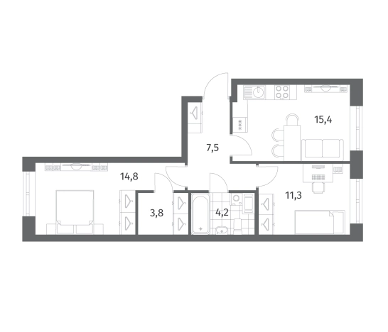 Купить трехкомнатную квартиру в ЖК NEWПИТЕР в Ленинградской области. Вариант № 5258699, 0, площадь -  квм, цена 10184000 рублей