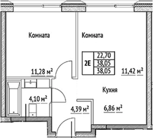 Купить двухкомнатную квартиру в новостройках в районе Марфино в Москве. Вариант № 184488, 0, площадь - квм, цена 17430750 рублей