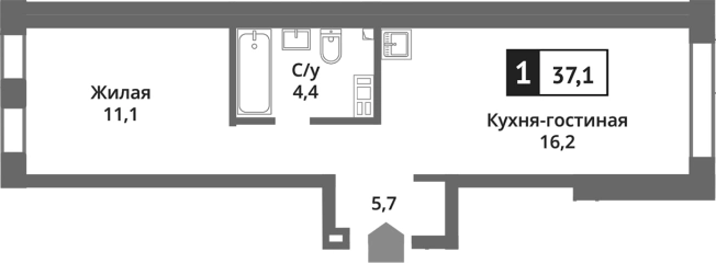 Купить двухкомнатную квартиру на улице Соловьиная в Красногорске. Вариант № 123721, 0, площадь -  квм, цена 6853079 рублей