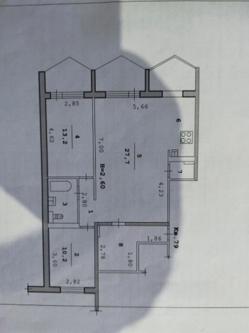 . Вариант № 6209278, 18, площадь - 80.4 квм, цена 8850000 рублей