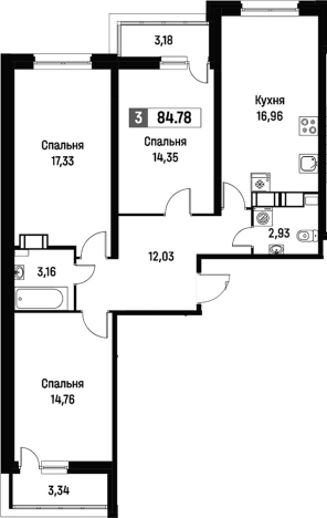 Купить четырехкомнатную квартиру на улице Ручьёвский проспект в Мурине. Вариант № 8064537, 0, площадь -  квм, цена 13328370 рублей