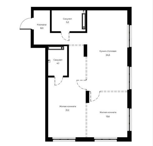 Купить двухкомнатную квартиру на улице Богданова в Пензе. Вариант № 1302066, 0, площадь -  квм, цена 10546987 рублей