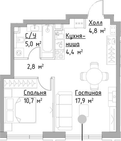 Купить двухкомнатную квартиру в ЖК Павелецкая Сити в Москве. Вариант № 132485, 0, площадь -  квм, цена 23903520 рублей