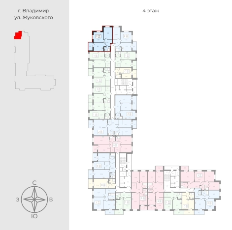 Купить квартиру в новостройках в районе Фрунзенский в Владимире. Вариант № 125027, 1, площадь - квм, цена 7869925 рублей
