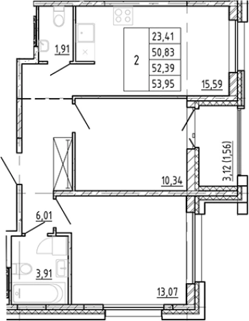 Купить двухкомнатную квартиру в ЖК Полис Новоселье в Ленинградской области. Вариант № 88347, 0, площадь -  квм, цена 9610888 рублей