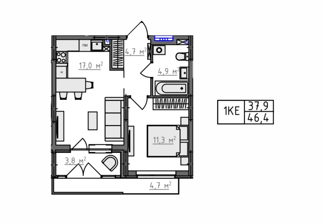 Купить квартиру в ЖК Квартал Новаторов в Владимире. Вариант № 130659, 2, площадь -  квм, цена 6818700 рублей