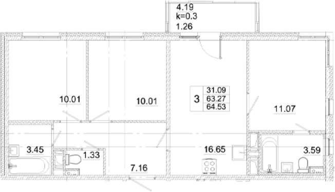 Купить многокомнатную квартиру в ЖК Аэросити в Санкт-Петербурге. Вариант № 8999345, 0, площадь -  квм, цена 12776940 рублей
