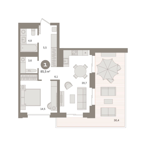 Купить однокомнатную квартиру у метро Фонвизинская в Москве. Вариант № 8625231, 0, площадь -  квм, цена 35740000 рублей