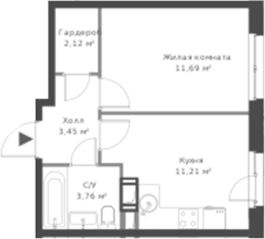 Купить однокомнатную квартиру на вторичке в Микрорайоне Чёрная Речка, Сертолово в Сертолове. Вариант № 6058340, 0, площадь -  квм, цена 5264583 рублей