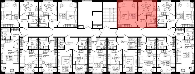 . Вариант № 2365915, 0, площадь - 39.6 квм, цена 4672800 рублей