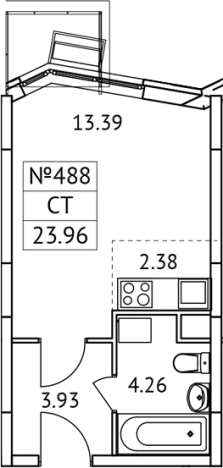 Купить Студию в новостройках в Микрорайоне Птицефабрика, посёлок городского типа Томилино в Московской области. Вариант № 127731, 0, площадь -  квм, цена 4391600 рублей