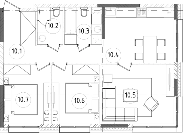 Купить квартиру на вторичке в ЖК Зорге, 9 в Москве. Вариант № 63095, 0, площадь -  квм, цена 22043300 рублей