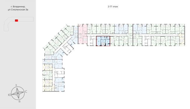 Купить квартиру в Владимире. Вариант № 948958, 2, площадь - квм, цена 6551865 рублей