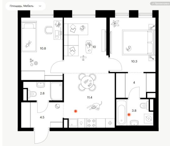 Купить квартиру в районе Москворечье-Сабурово в Москве. Вариант № 44008, 7, площадь - квм, цена 22000000 рублей