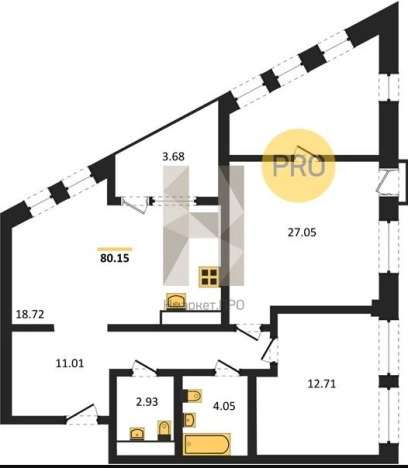 Купить двухкомнатную квартиру на улице набережная Чуева в Воронеже. Вариант № 2839500, 0, площадь -  квм, цена 13411400 рублей